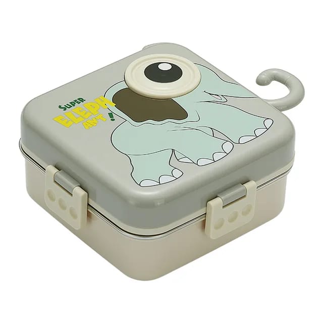 Buy Carnival Delights Bento Lunch Box Grey Ellie at Myneemoe Online In India