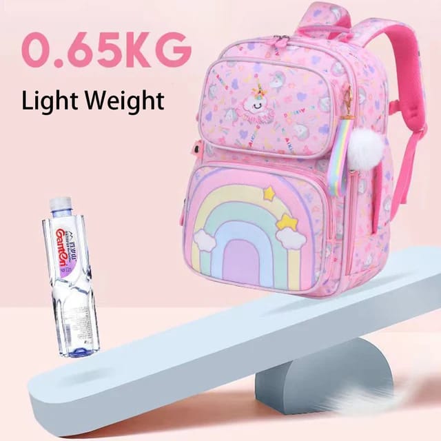 Buy MyneeMoe Rainbow Blossom School Backpack - Stylish, Durable & Waterproof Backpack - School Bag at MyneeMoe Online In India