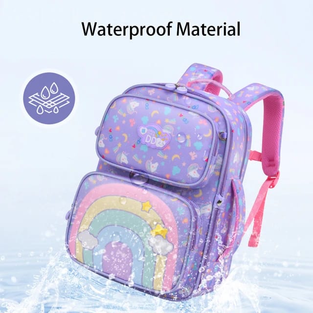 Buy MyneeMoe Rainbow Blossom School Backpack - Stylish, Durable & Waterproof Backpack - School Bag at MyneeMoe Online In India