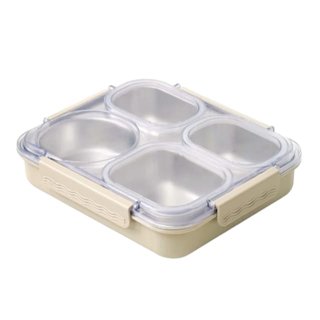 Buy Mega Munch Large Capacity Bento Lunch Box Beige at MyneeMoe Online In India