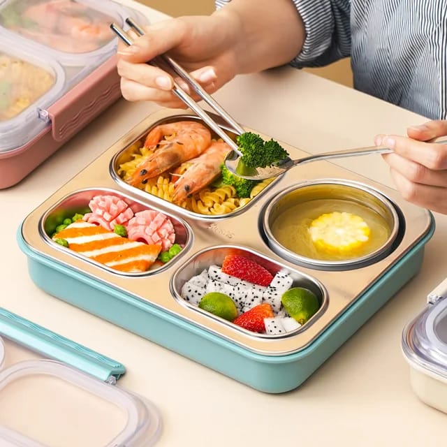 Buy Mega Munch Large Capacity Bento Lunch Box at MyneeMoe Online In India