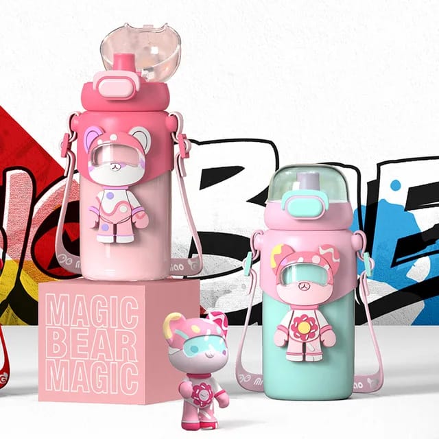 Buy Magic Bear Stainless Steel Water Bottle for Kids - Leakproof & BPA-Free at Myneemoe Online In India