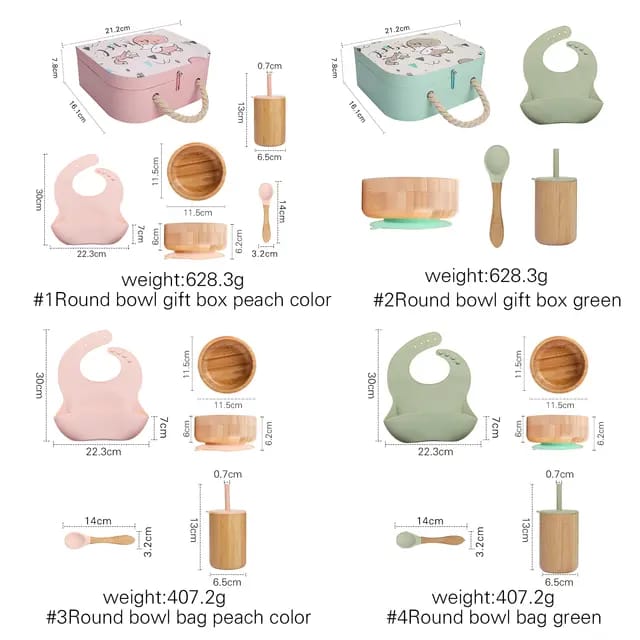 Buy MyneeMoe Ellie 5-Pcs Premium Baby Dining Feeding Set