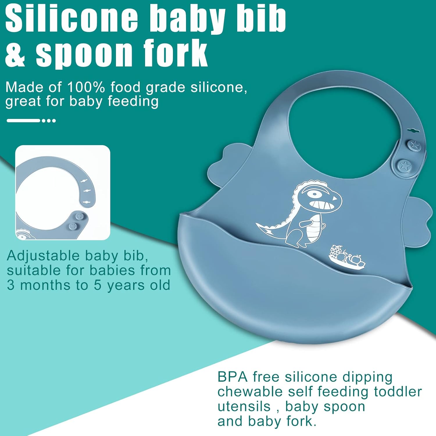 Buy MyneeMoe Dino Feeding Set – BPA-Free, Easy-Suction for Toddlers’ Self-Feeding - Baby Feeding Set at MyneeMoe Online In India