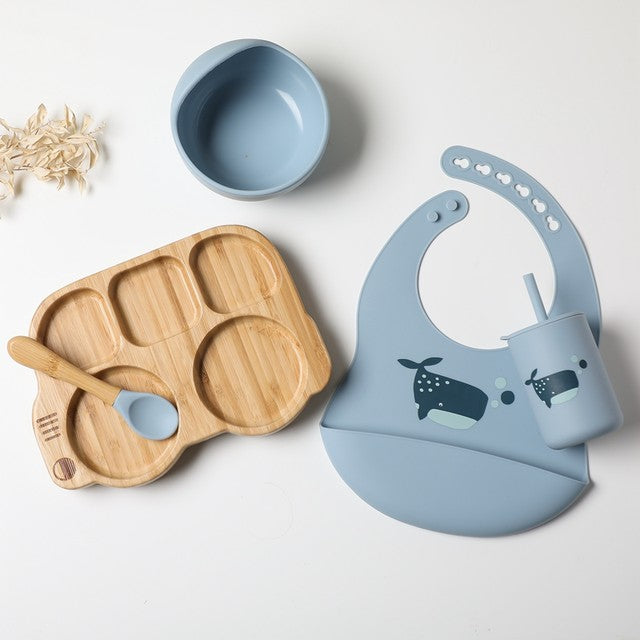 Buy MyneeMoe EcoBus Bamboo Feeding Set – Safe Bowls & Spoons for Baby-Led Weaning - Baby Feeding Set at MyneeMoe Online In India