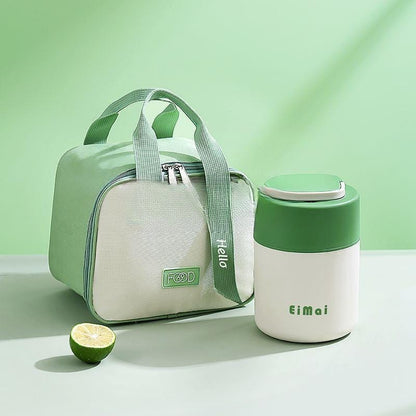 Buy Elegant 2-Tier Vertical Lunch Box with Insulated Lunch Bag at MyneeMoe Online In India