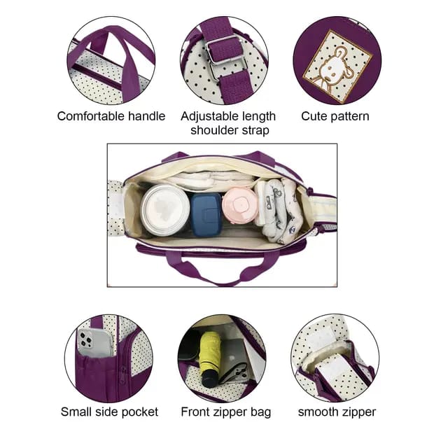 Buy MumStyle 5-in-1 Multi-Function Diaper Bag - Large Capacity Mommy Tote at MyneeMoe Online In India