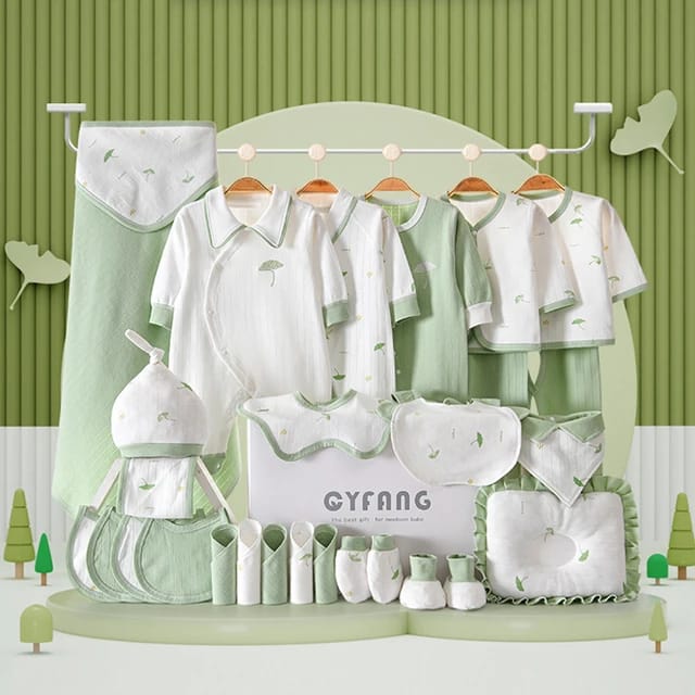 Buy MyneeMoe Little Wonders 28 Piece Newborn Gift Box – Ultimate Baby Shower Gift Set for Boys & Girls Light Green - Baby Clothing Set at MyneeMoe Online In India