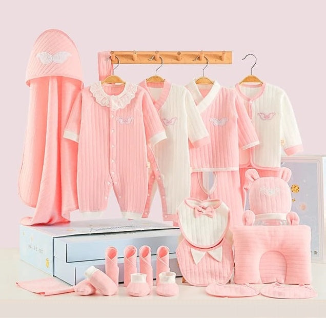 Buy MyneeMoe Tiny Blessings 23 Piece Newborn Gift Box – Perfect for Celebrating New Beginnings Light Pink - Baby Clothing Set at MyneeMoe Online In India