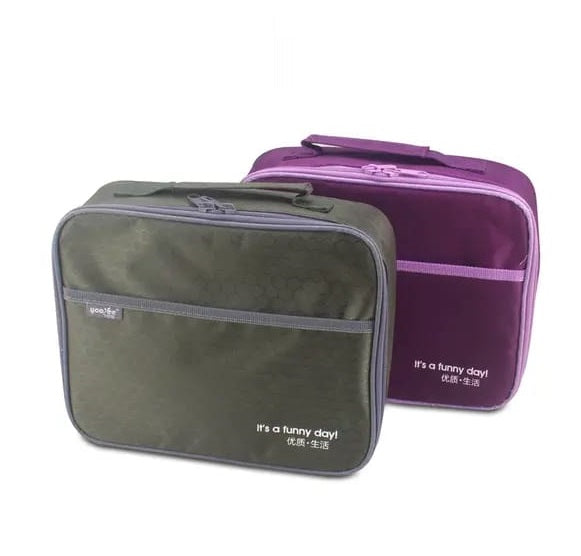 Buy Meal Station 2 "Jumbo" Compartment Stainless Steel Bento Lunch Box with Bag at MyneeMoe Online In India