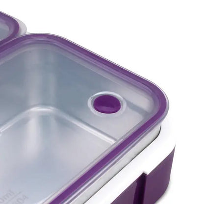 Buy Meal Station 2 "Jumbo" Compartment Stainless Steel Bento Lunch Box with Bag at MyneeMoe Online In India