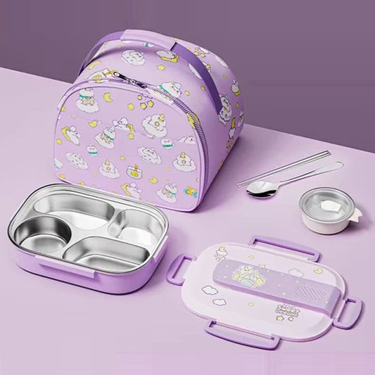 Buy EcoFresh Stainless Steel Lunch Box with Insulated Lunch Bag Lavender at MyneeMoe Online In India