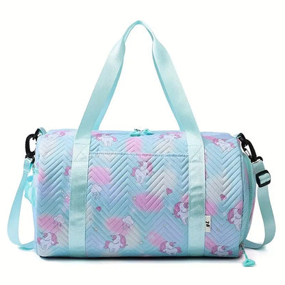 Buy Duffle Bag – Gym, Sports, Travel Bag with Shoe & Wet Clothes Compartments, Perfect for Dance, Swimming, Sleepovers Mint Green at MyneeMoe Online In India