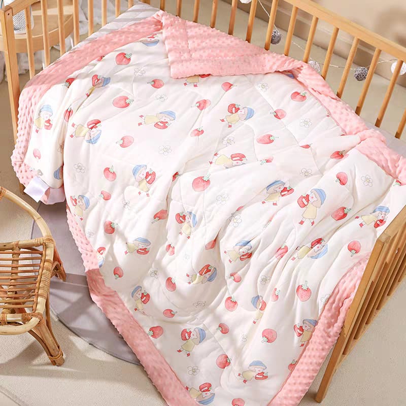 Buy CozyCloud Babies & Kids Super Soft Autumn/Winter Comforter Blanket Soft Peach at MyneeMoe Online In India