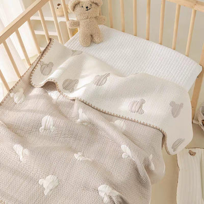 Buy Charming Double-Sided Baby Blanket for Ultimate Comfort-Perfect for All Seasons Pale Beige at MyneeMoe Online In India