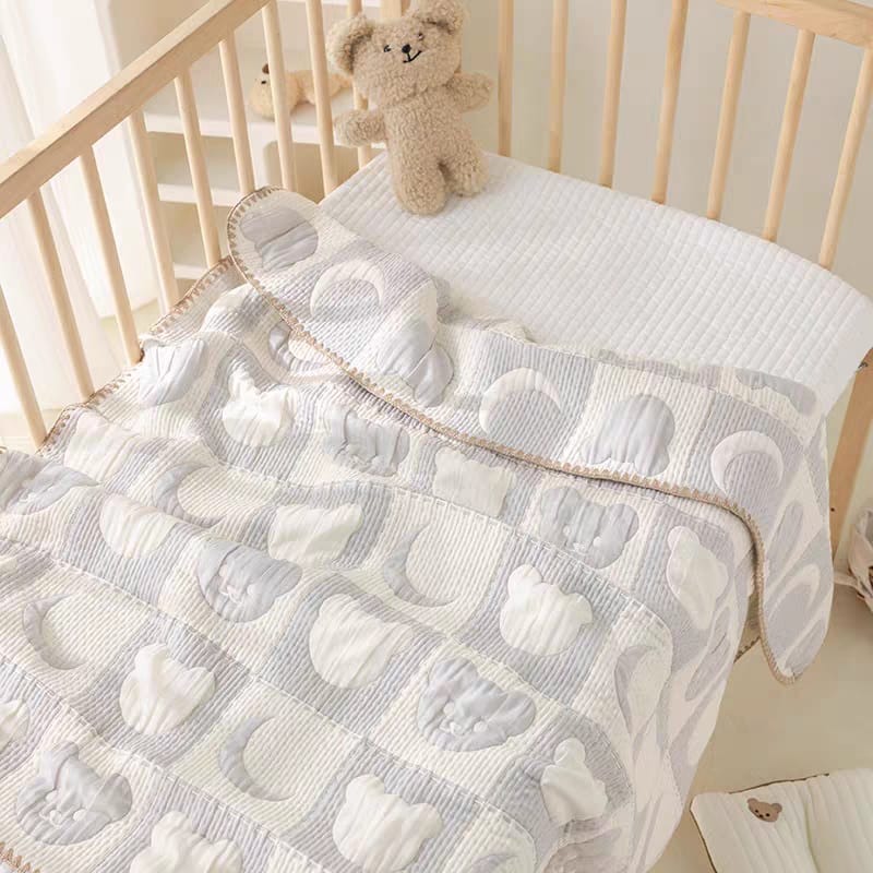 Buy Charming Double-Sided Baby Blanket for Ultimate Comfort-Perfect for All Seasons Pale Silver at MyneeMoe Online In India