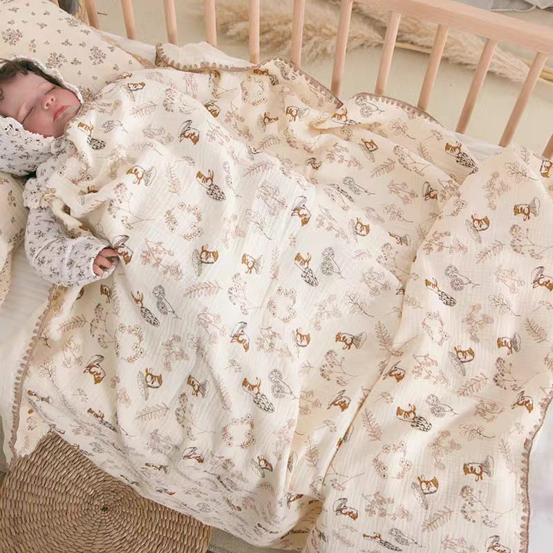 Buy Cotton Muslin Swaddle Blanket – Air Conditioned Quilt, Perfect for Spring & Summer 1 at MyneeMoe Online In India