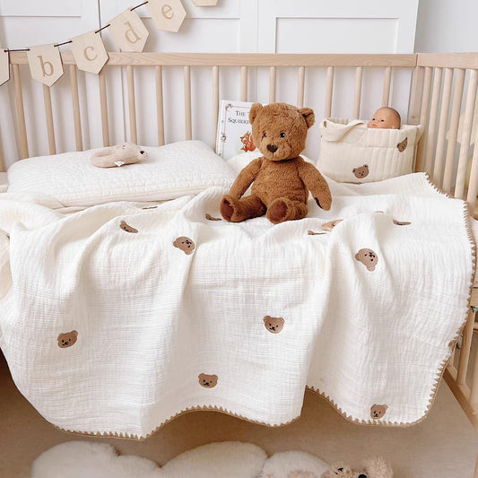 Buy Cozy Muslin Swaddle Blanket – 100% Cotton, Air Conditioned Quilt For Spring & Summer at MyneeMoe Online In India