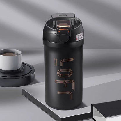 Buy Lofr Versatile Stainless Steel Coffee Mug with Dual Mouth Black at Myneemoe Online In India