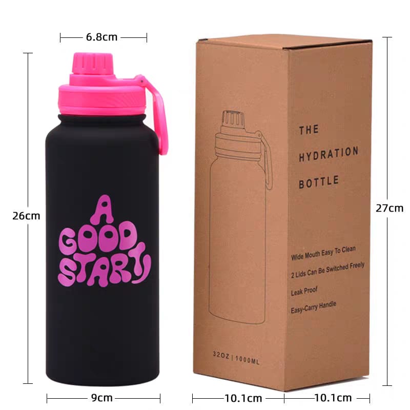 Buy Good Vibes Stainless Steel Water Bottle - Stylish & Leakproof Design at MyneeMoe Online In India