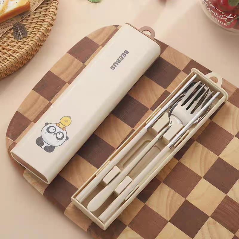 Buy MyneeMoe Beerus Theme Stainless Steel Cutlery Set – Spoon, Fork & Chopsticks - Cutlery Set at MyneeMoe Online In India