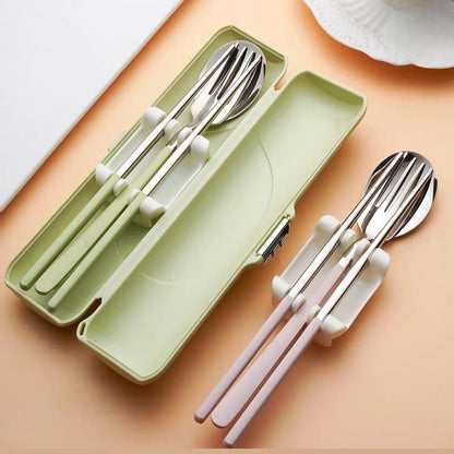 Buy Glamour Bow Stainless Steel Cutlery Set – Spoon, Fork & Chopsticks at MyneeMoe Online In India