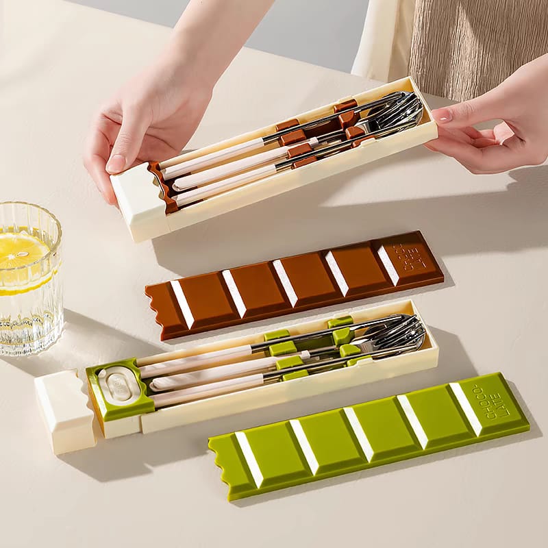 Buy MyneeMoe Choco Bliss Stainless Steel Cutlery Set – Spoon, Fork & Chopsticks - Cutlery Set at MyneeMoe Online In India