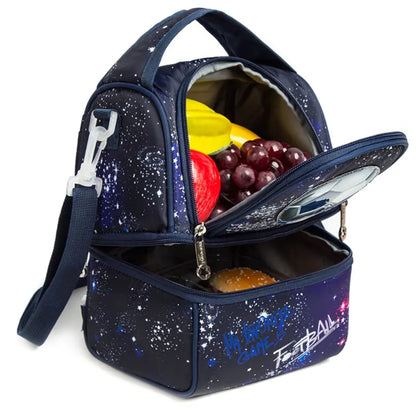 Buy FrescoPack Insulated Lunch Bag – Double Compartments | Waterproof & Stylish (Football) at MyneeMoe Online In India