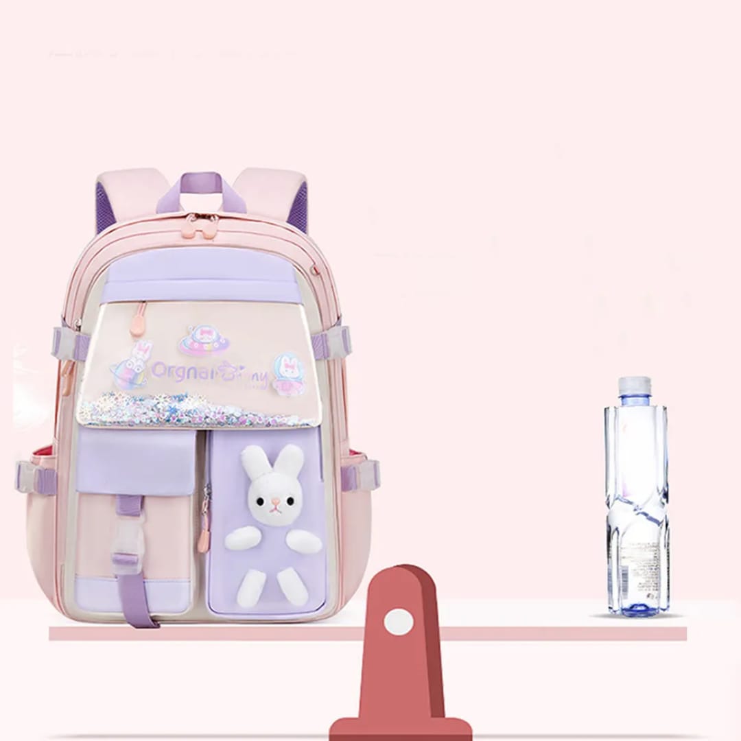 Buy MyneeMoe Soft Pastel Bunny Girls Backpack – Durable, Stylish & Spacious School Bag (Pink) - School Bag at MyneeMoe Online In India
