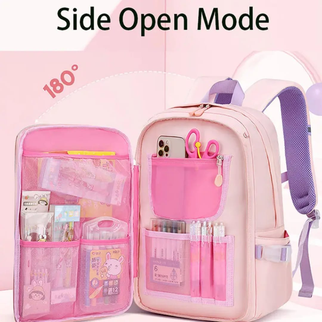 Buy MyneeMoe Soft Pastel Bunny Girls Backpack – Durable, Stylish & Spacious School Bag (Pink) - School Bag at MyneeMoe Online In India