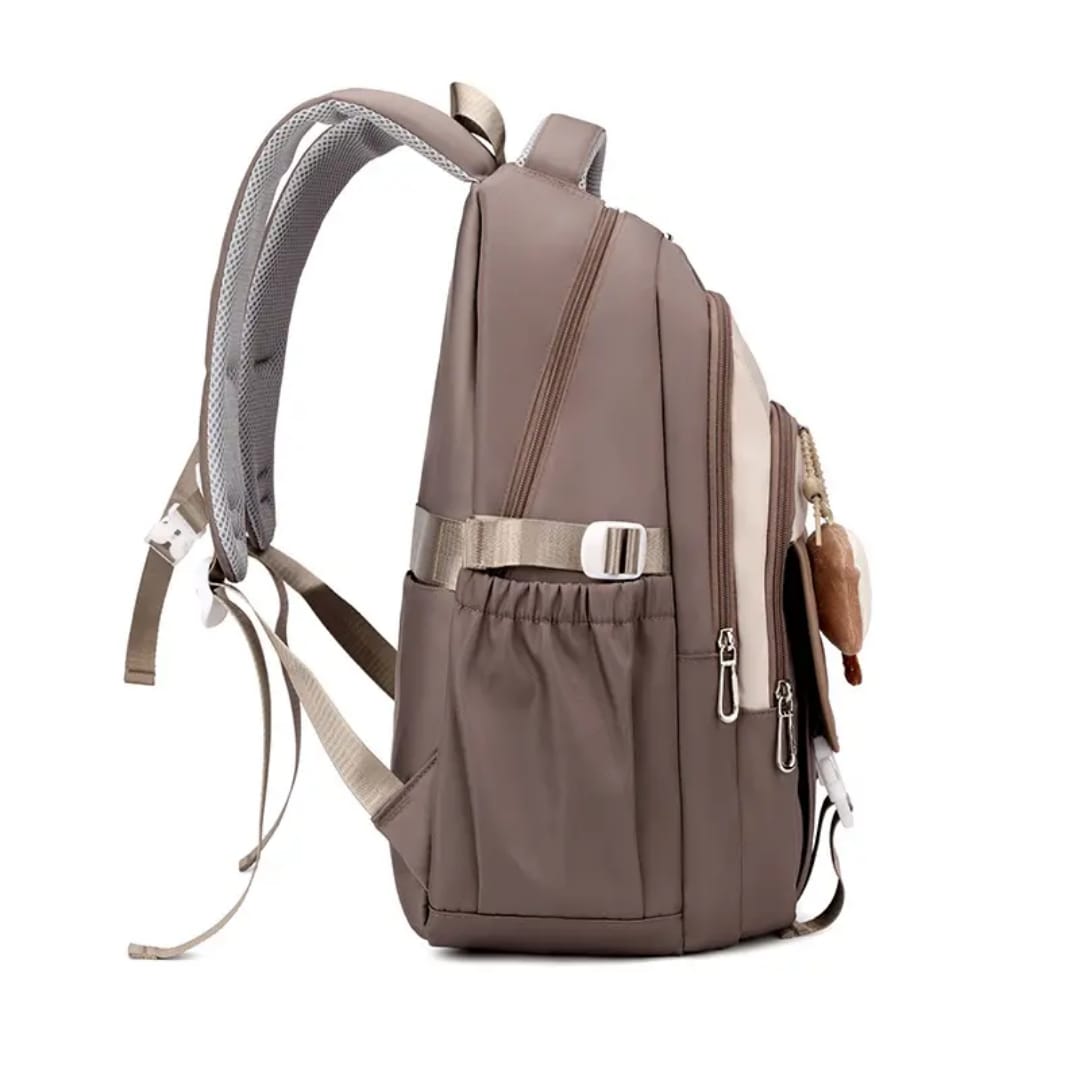 Buy MyneeMoe Sweet Dreams Stylish School Bag with Cute Bread Keychain - School Bag at MyneeMoe Online In India