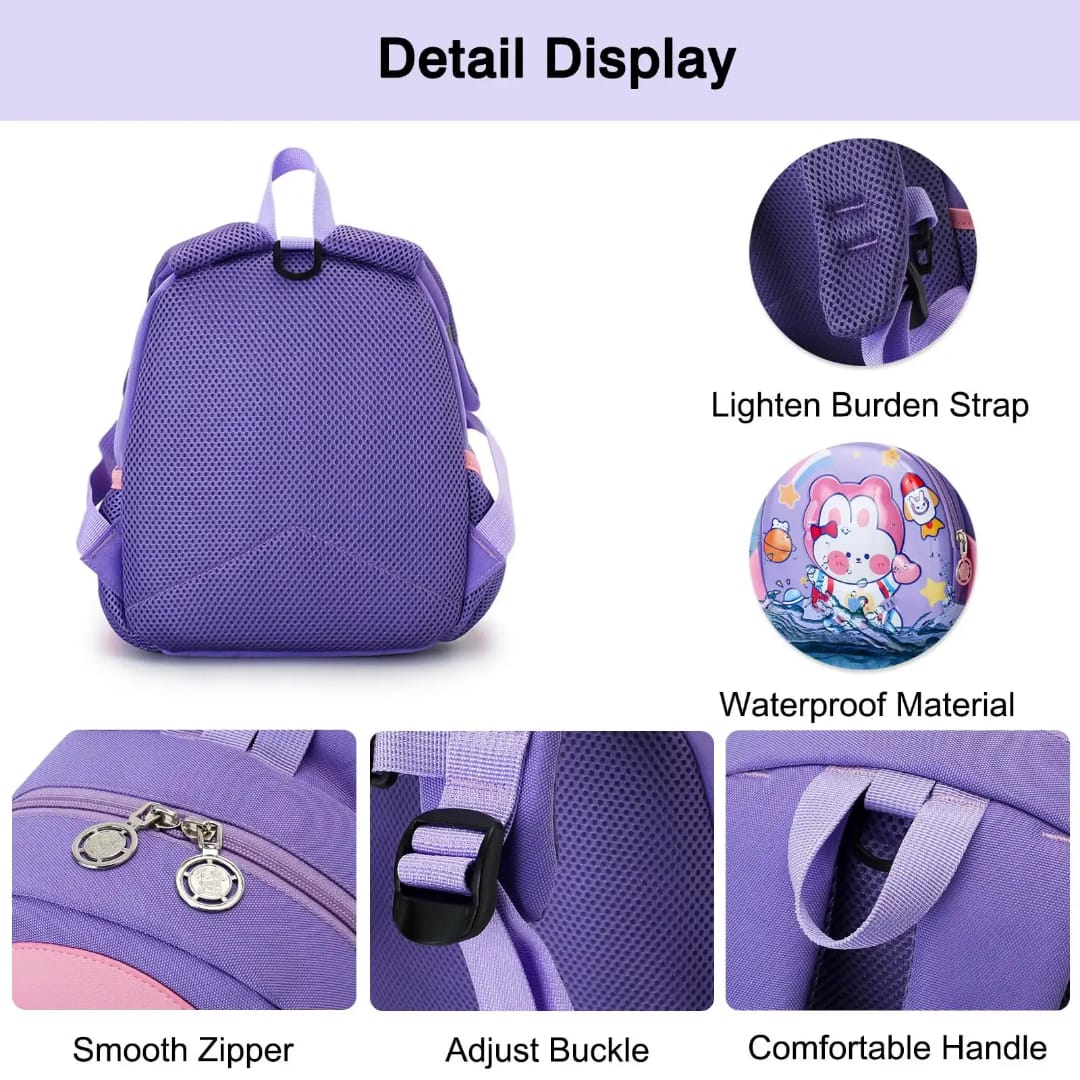 Buy MyneeMoe Fuzzy Bear Print Kindergarten Backpack for Little Explorers - School Bag at MyneeMoe Online In India