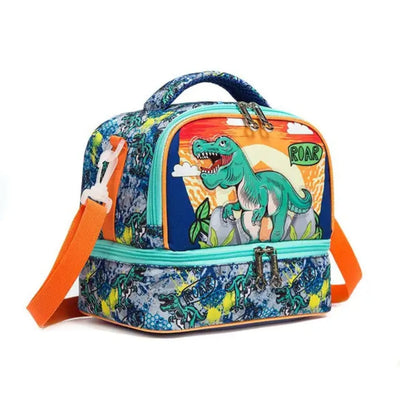 ChillMate Insulated Lunch Bag – Spacious, Durable & Waterproof With Dual Comp (Dino)