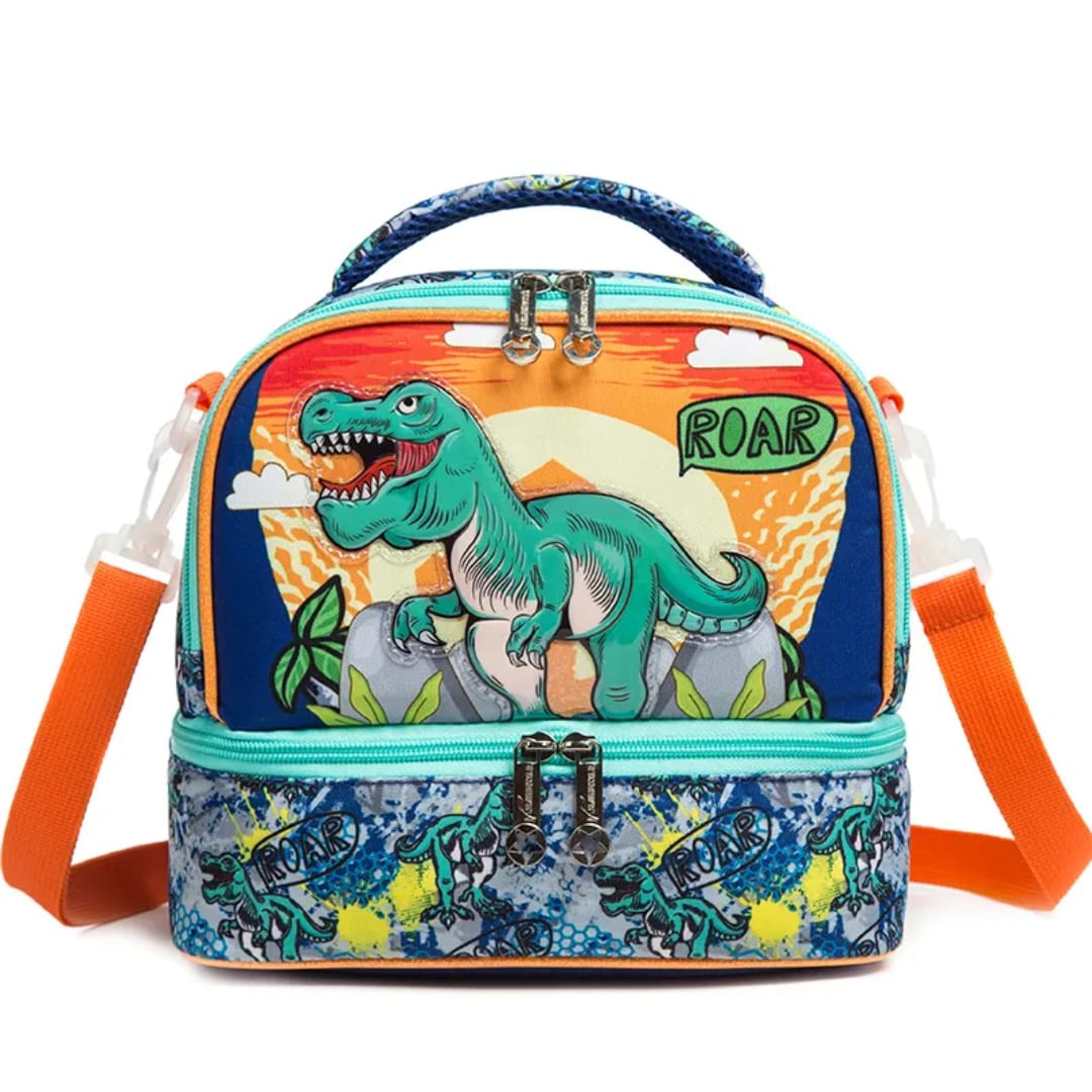 Buy MyneeMoe ChillMate Insulated Lunch Bag – Spacious, Durable & Waterproof With Dual Comp (Dino) - Lunch Bag at MyneeMoe Online In India