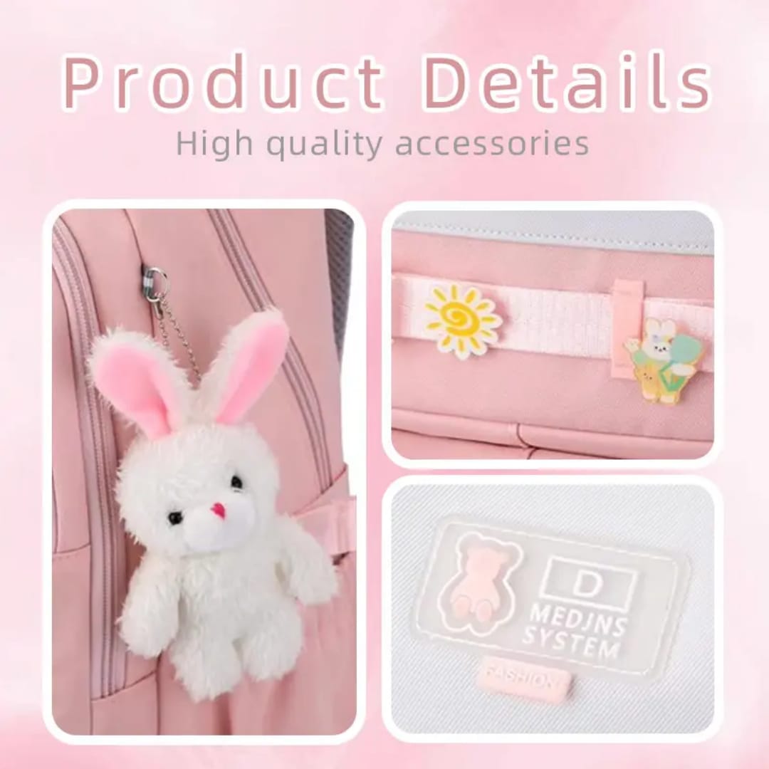 Buy MyneeMoe Sweet Pastel Girl's School Bag – Lightweight, Waterproof & Multi-Pocket Backpack - School Bag at MyneeMoe Online In India