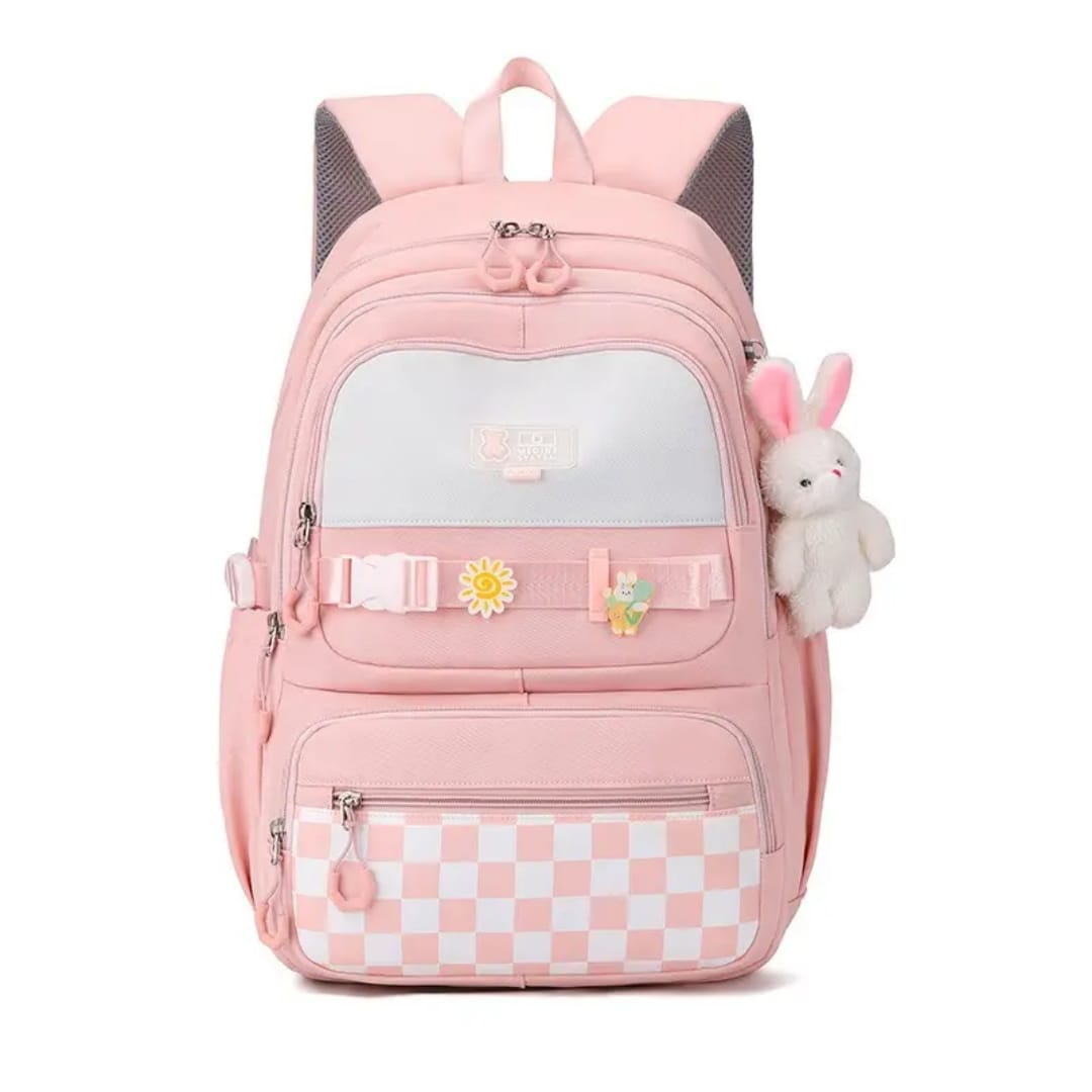 Buy MyneeMoe Sweet Pastel Girl's School Bag – Lightweight, Waterproof & Multi-Pocket Backpack Pink - School Bag at MyneeMoe Online In India