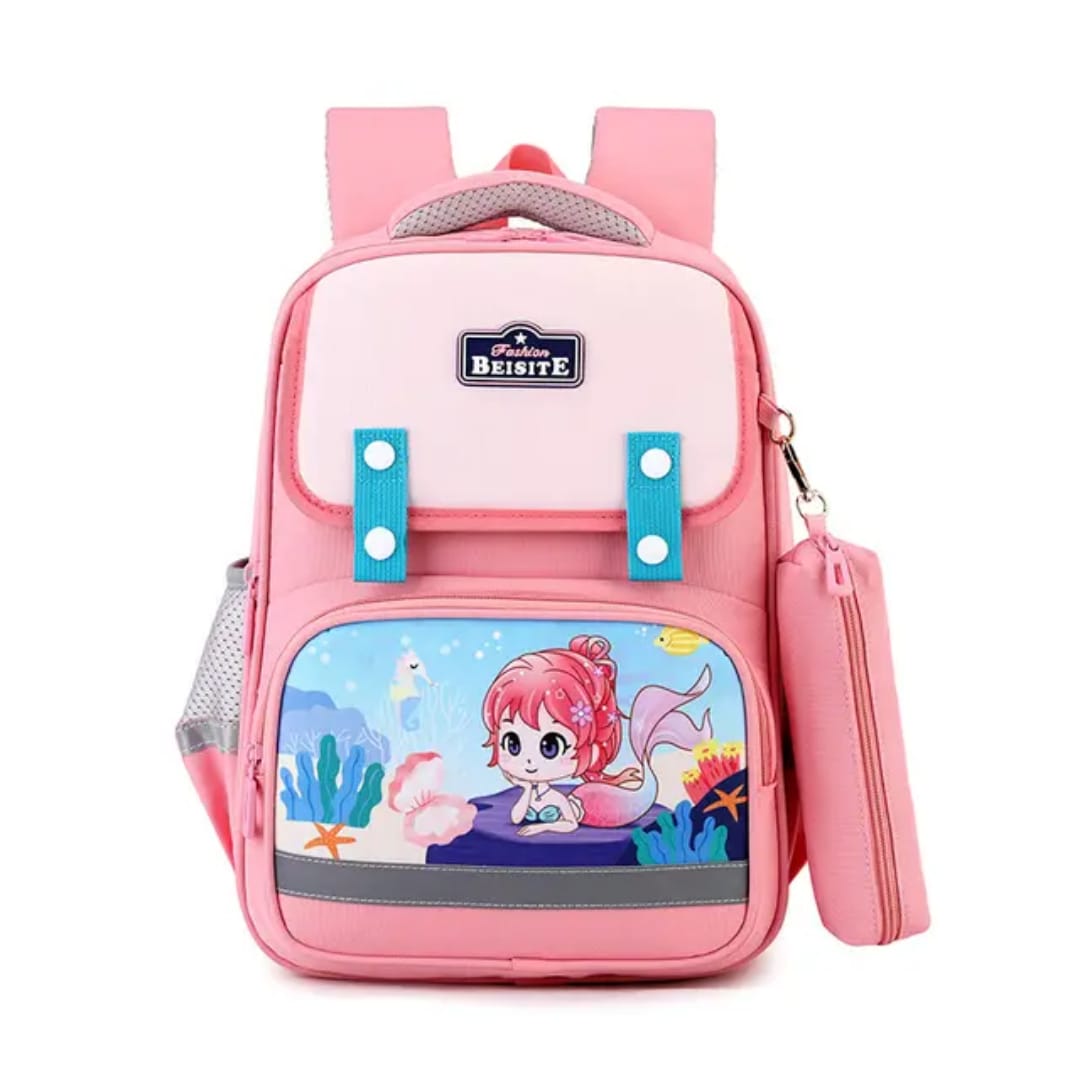 Buy MyneeMoe Schoolie Kids Backpack – Lightweight, Durable & Fun Print School Bag Pink - School Bag at MyneeMoe Online In India