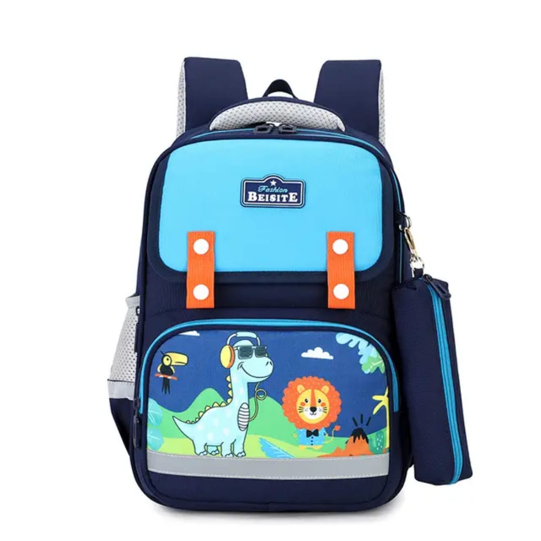 Buy MyneeMoe Schoolie Kids Backpack – Lightweight, Durable & Fun Print School Bag Blue - School Bag at MyneeMoe Online In India