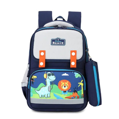 Buy MyneeMoe Schoolie Kids Backpack – Lightweight, Durable & Fun Print School Bag Blue & Grey - School Bag at MyneeMoe Online In India