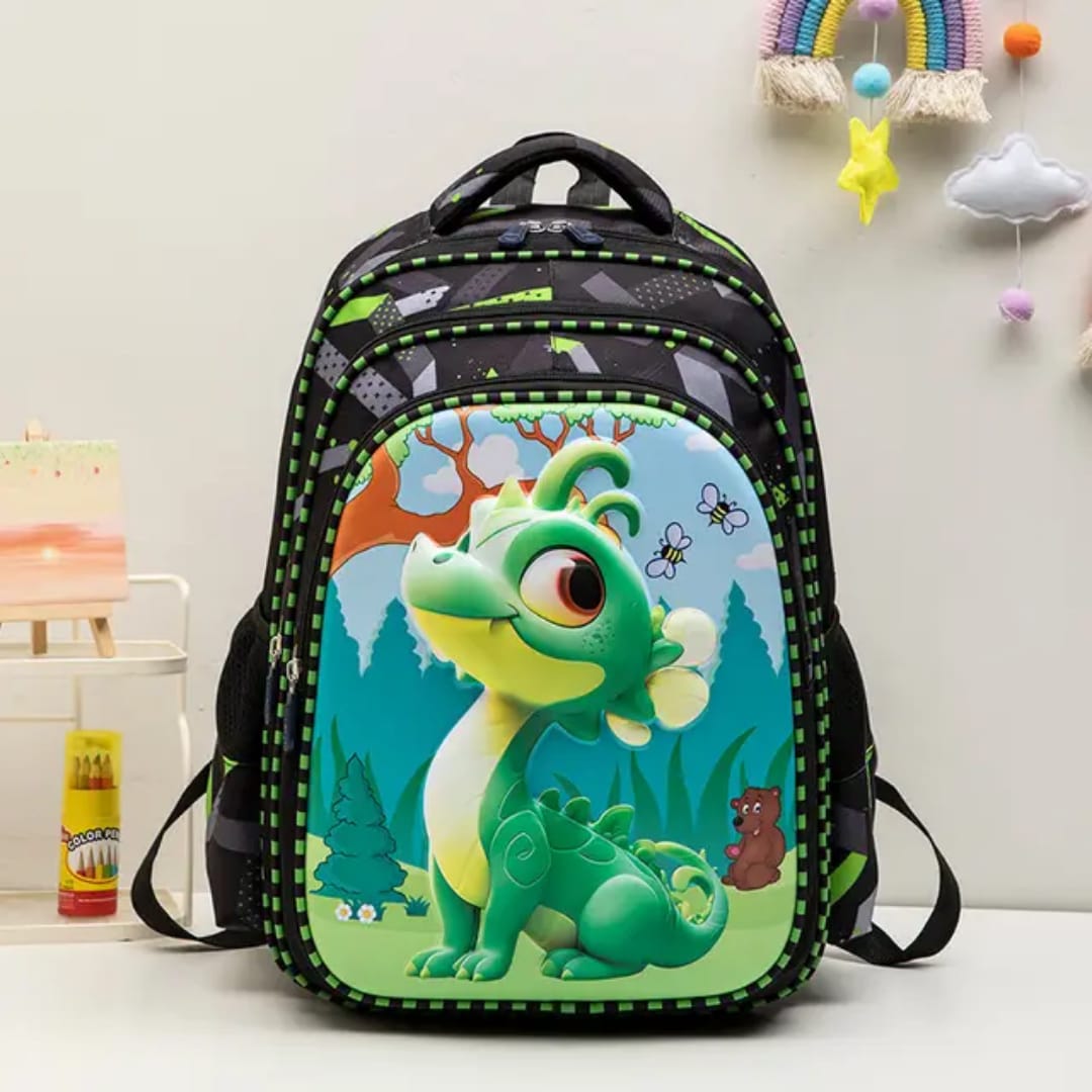 Buy MyneeMoe EduQuest Multi-Print Kids Backpack – Durable, Spacious & Waterproof Black-Dragon - School Bag at MyneeMoe Online In India
