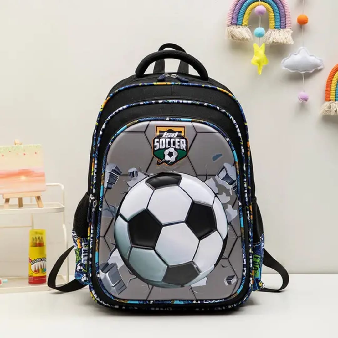 Buy MyneeMoe EduQuest Multi-Print Kids Backpack – Durable, Spacious & Waterproof Black-Football - School Bag at MyneeMoe Online In India