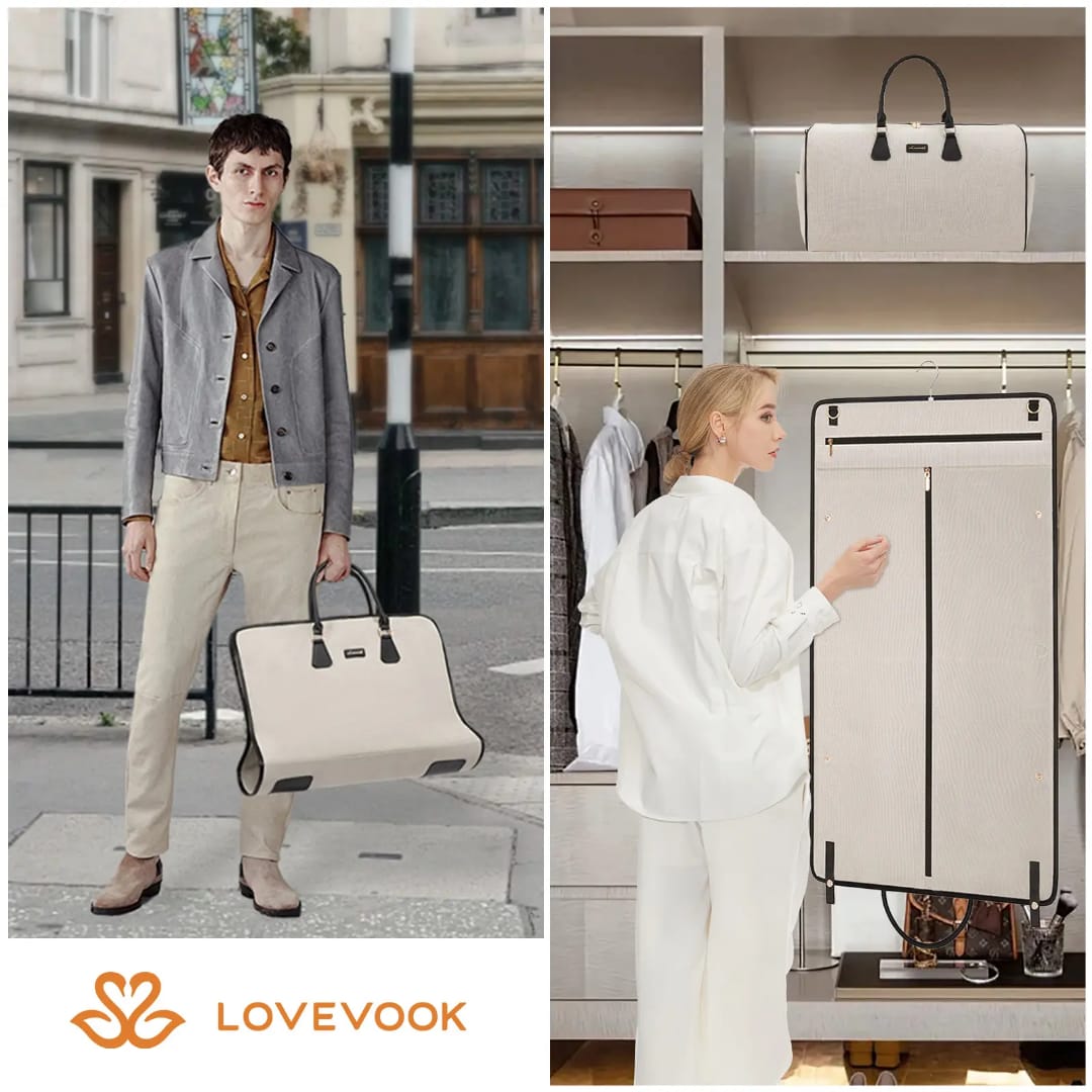 Buy MyneeMoe Lovevook 3 in 1 Garment Duffel Bag | Convertible Carry-On Hanging Suit Travel Bag (Khaki & Black) - Travel & Tote Bags at MyneeMoe Online In India