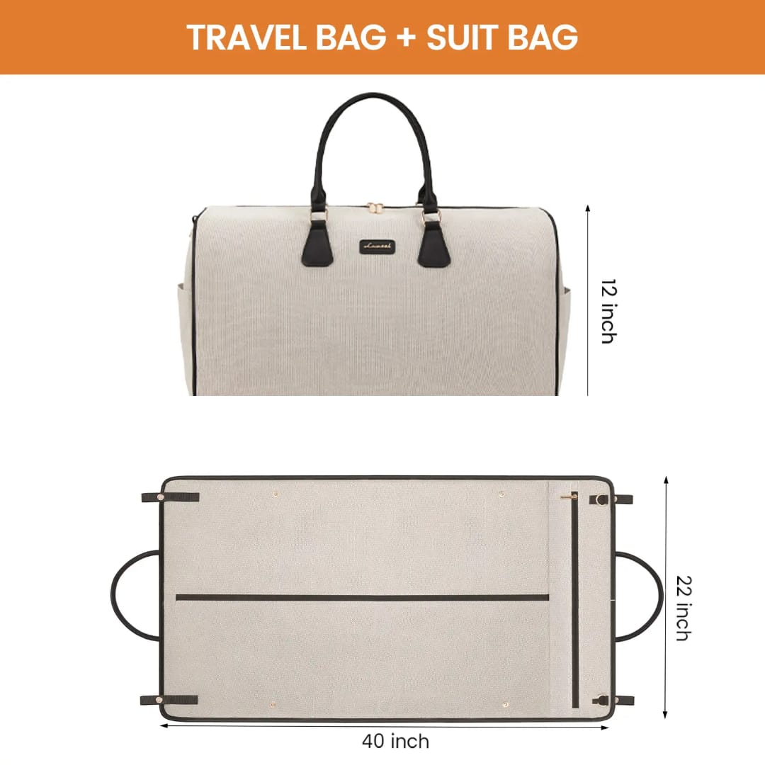 Buy MyneeMoe Lovevook 3 in 1 Garment Duffel Bag | Convertible Carry-On Hanging Suit Travel Bag (Khaki & Black) - Travel & Tote Bags at MyneeMoe Online In India