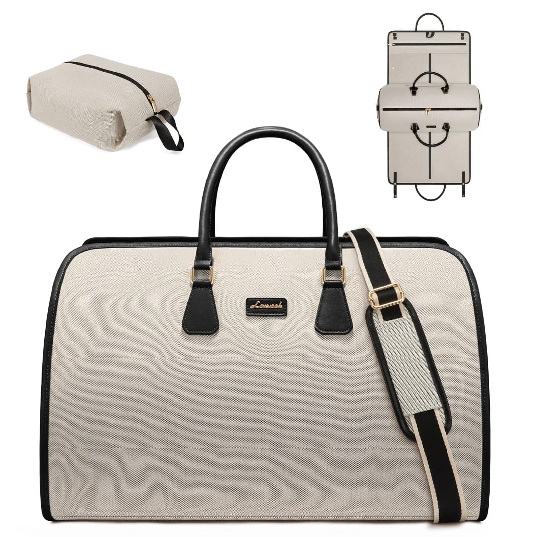 Buy MyneeMoe Lovevook 3 in 1 Garment Duffel Bag | Convertible Carry-On Hanging Suit Travel Bag (Khaki & Black) Khakhi & Black - Travel & Tote Bags at MyneeMoe Online In India