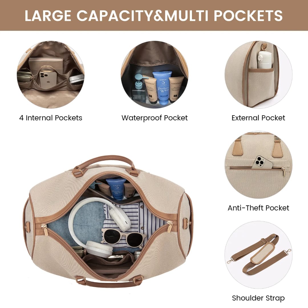 Buy MyneeMoe Lovevook 3 in 1 Garment Duffel Bag | Convertible Carry-On Hanging Suit Travel Bag (Apricot) - Travel & Tote Bags at MyneeMoe Online In India