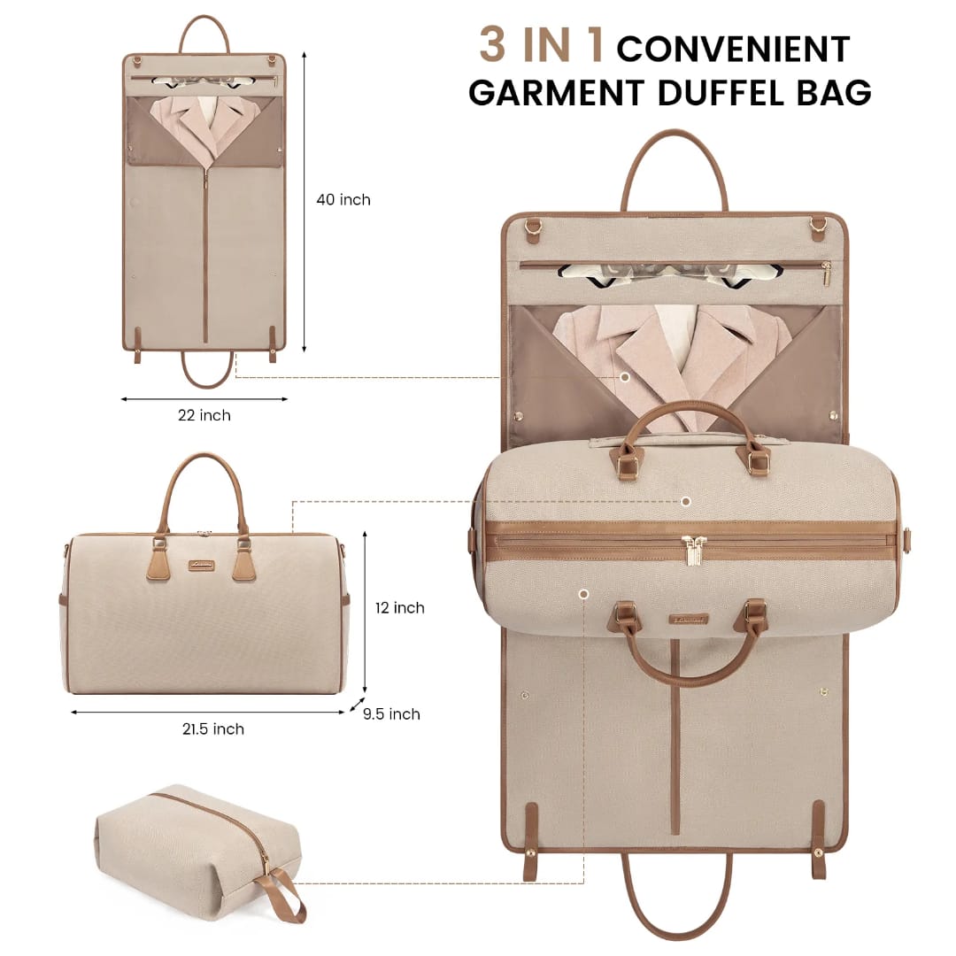 Buy MyneeMoe Lovevook 3 in 1 Garment Duffel Bag | Convertible Carry-On Hanging Suit Travel Bag (Apricot) - Travel & Tote Bags at MyneeMoe Online In India