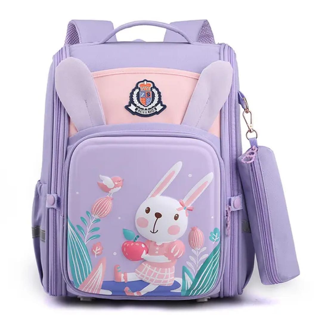 Young Minds Kids Backpack – Durable, Stylish & Spacious School Bag (Purple)