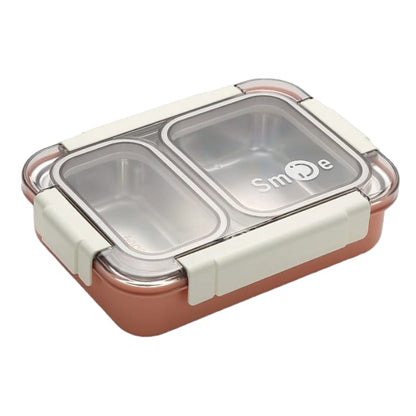 Buy Eat Fit 2 Compartment Bento Lunch Box Pink at MyneeMoe Online In India