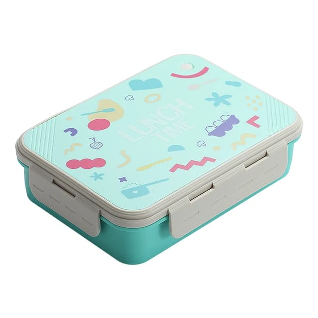 Buy Bento Elite 4 Compartment Stainless Steel Lunch Box with Bowl Mint Green at MyneeMoe Online In India