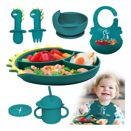 Buy Dino Feeding Set – BPA-Free, Easy-Suction for Toddlers’ Self-Feeding at MyneeMoe Online In India